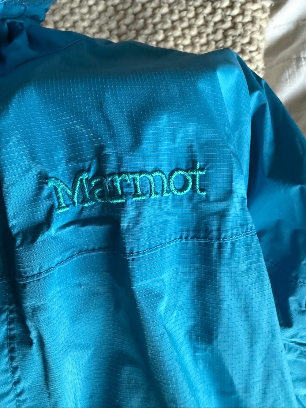 Marmot Women's Teal Blue Waterproof Shell Jacket - Picture 2 of 4